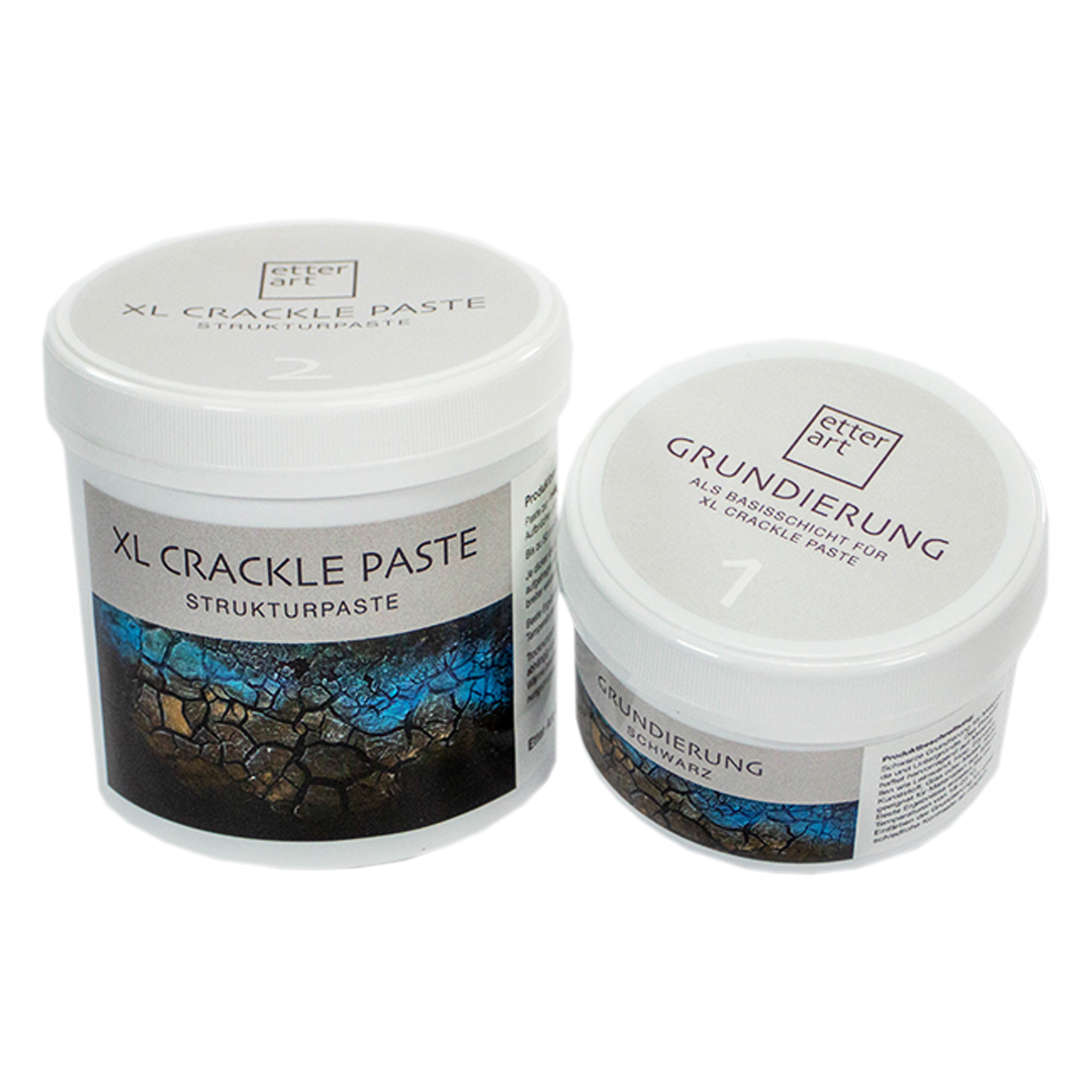 Etter Art XL CRACKLE PASTE - Set 1,2 kg (mit schwarzer Grundierung)