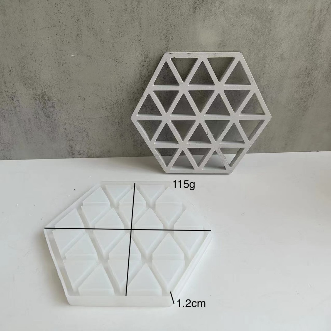 Silikonform 3D Untersetzer 6-eck